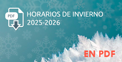 ¡Nuevos horarios invierno<br>a partir de 01 sep 2025! ¡Nuevos horarios invierno<br>a partir de 01 sep 2025!